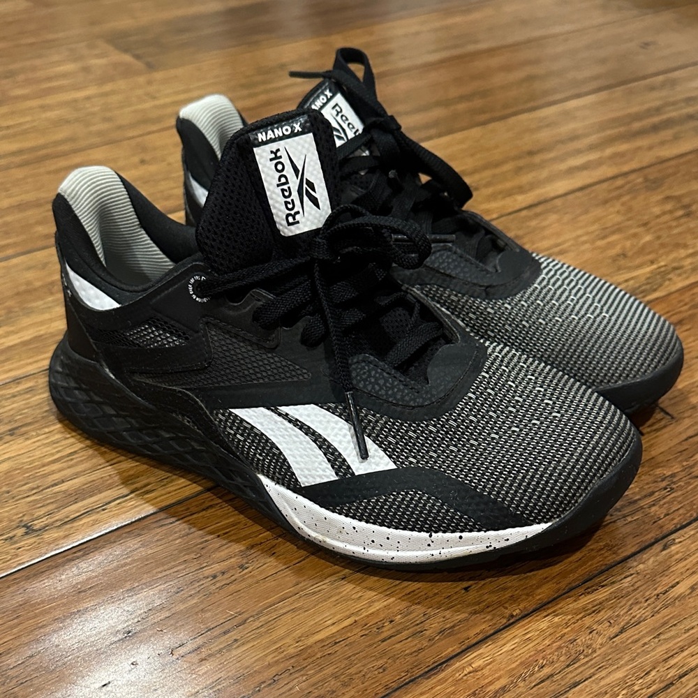 Reebok Nano X Black and White Sneakers
